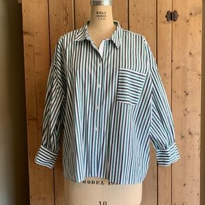 J Crew multicolored button up blouse